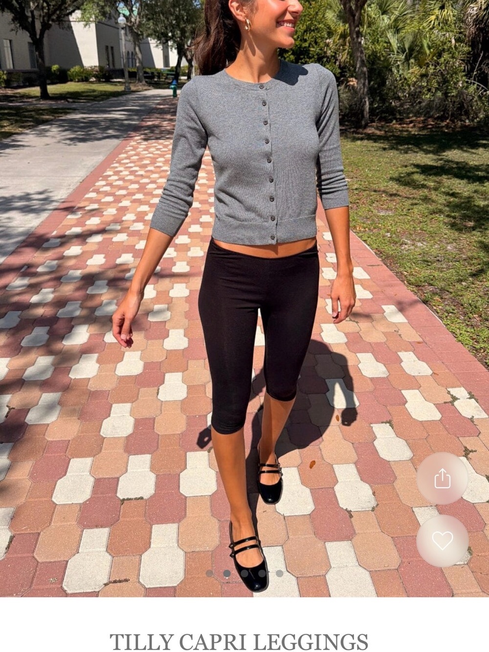 Brandy Melville Black Capri Leggings
